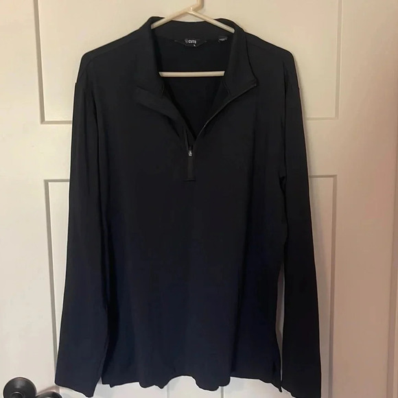 CUTS - Mens - Half Zip Black Pull Over Jacket - Size XL - Good Condition! - Picture 1 of 8